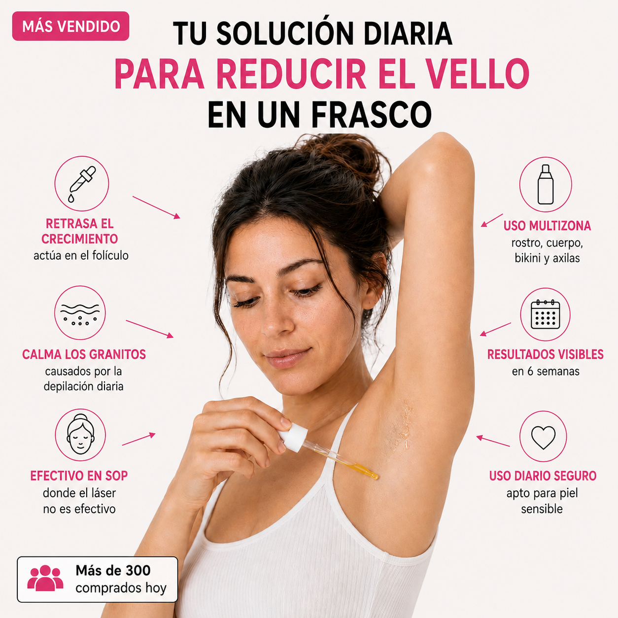 VELORIA PRO - Aceite Anti Crecimiento de Vello