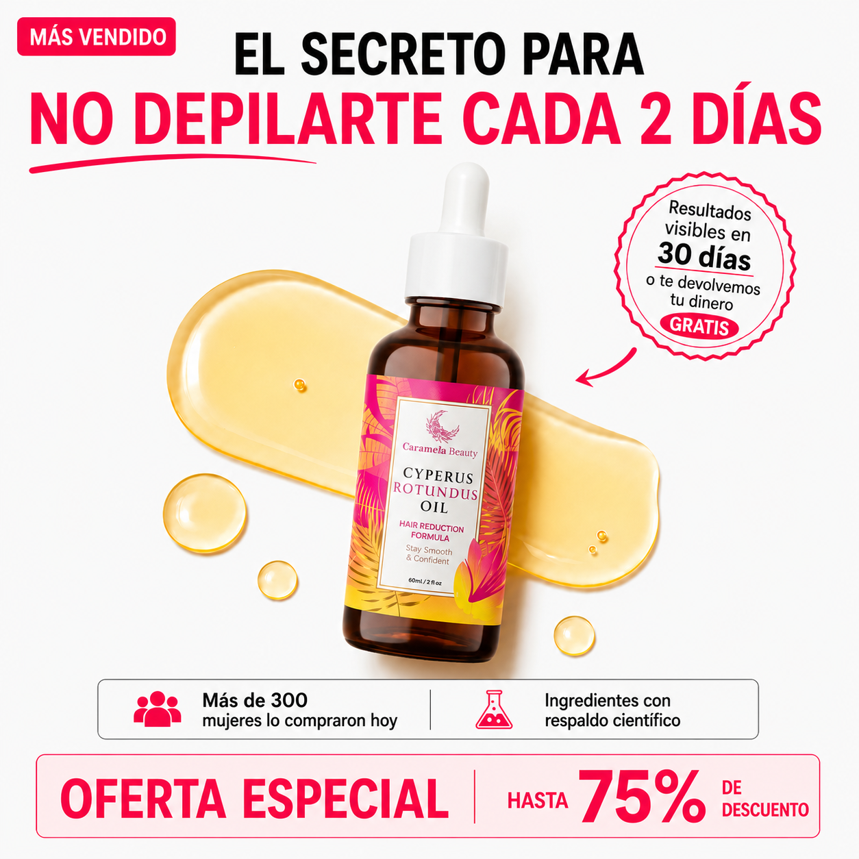 VELORIA PRO - Aceite Anti Crecimiento de Vello